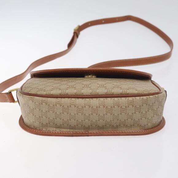 CELINE Macadam Canvas Shoulder Bag Pvc Beige Gold - Picture 9 of 12